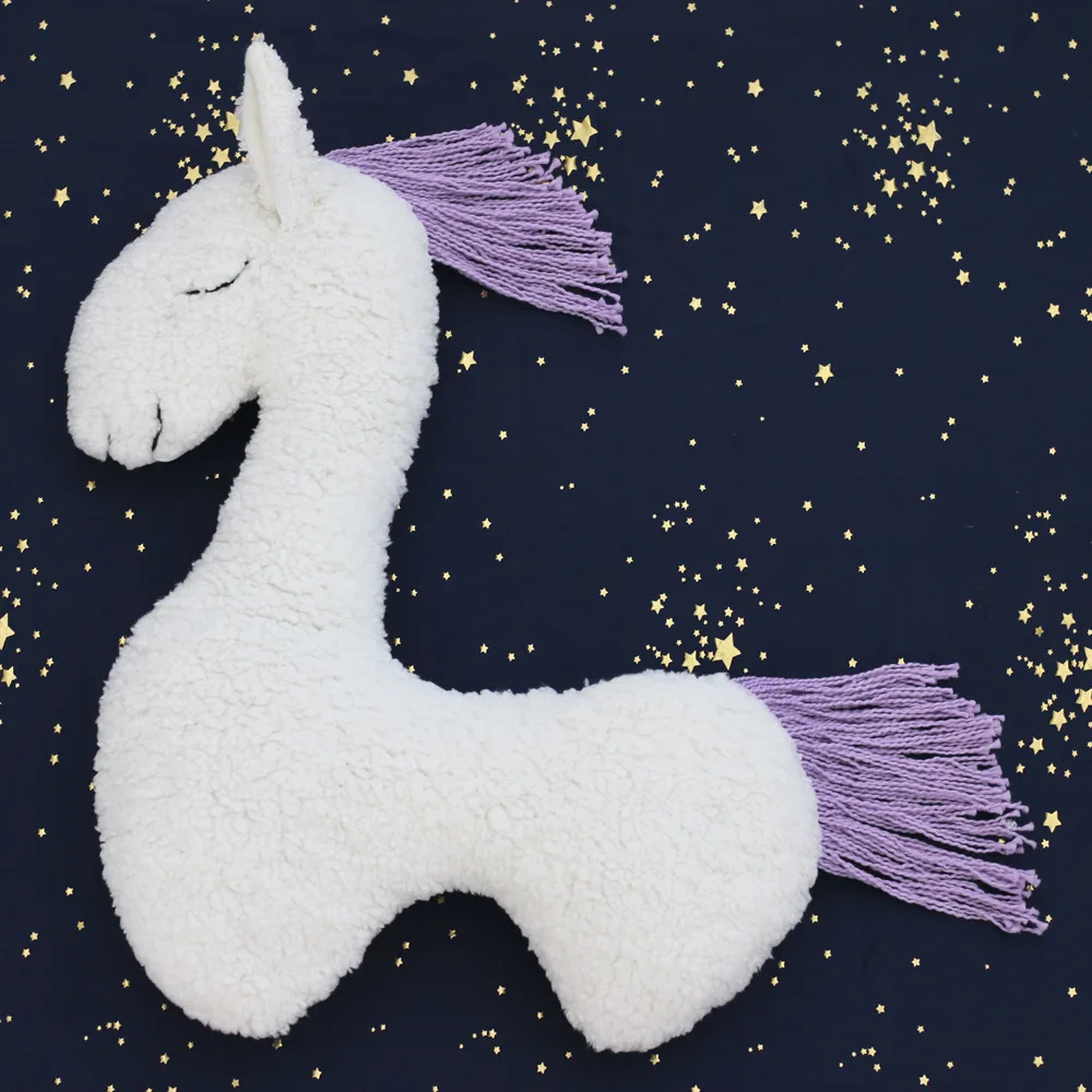 Baby Photography Props Lovely Soft Plush Unicorn Auxiliary Modeling Pillow Animal Horse Doll Cushion Newborn Photo Accesorios