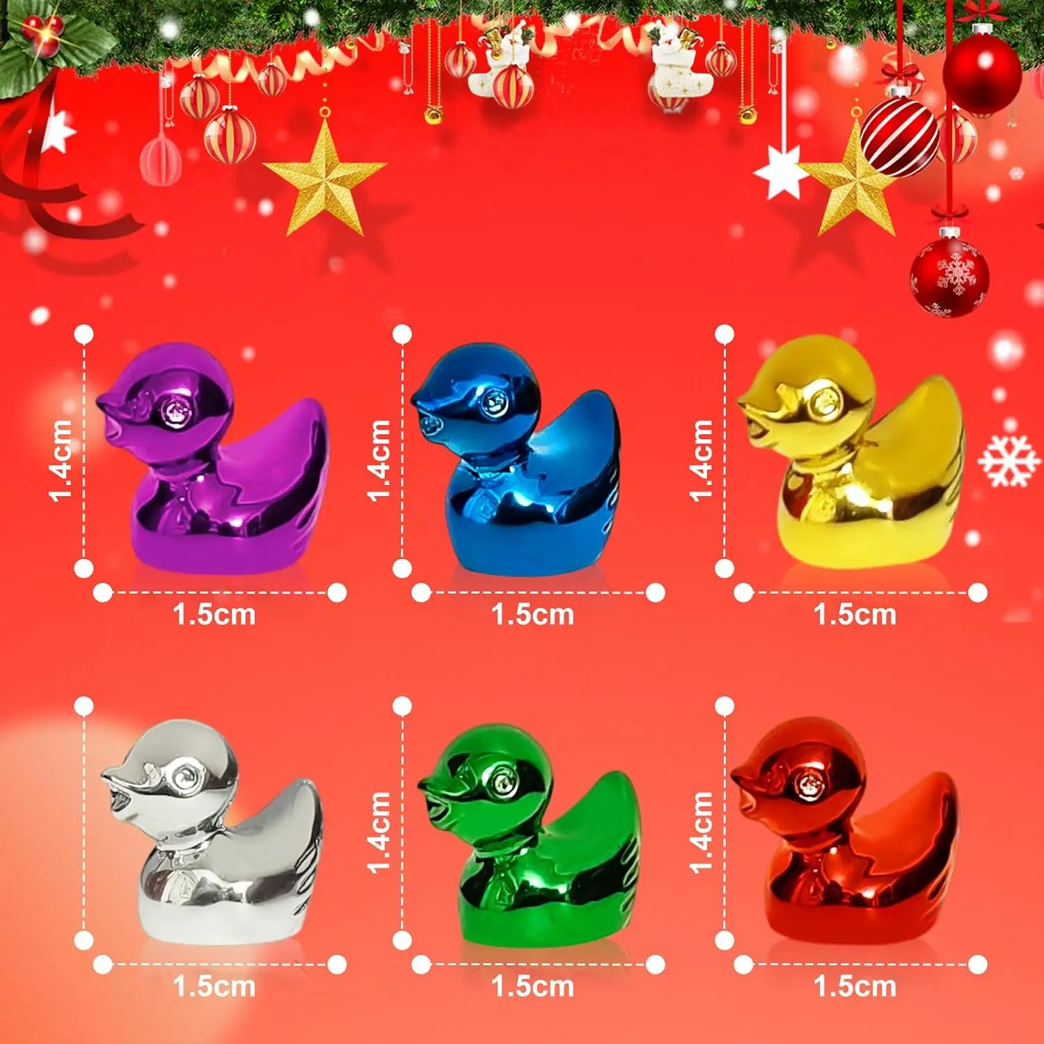 40pcs Mini Colorful Electroplate Ducks Miniatures Tiny Animal Figures for Micro Landscape Home DIY Craft Garden Decoration - view 4