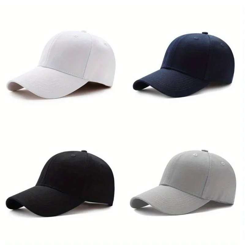 Adjustable Unisex Plain Curved Sun Visor Hat Outdoor Dustproof Baseball Cap Solid Color Fashion Leisure Caps for Men and Women