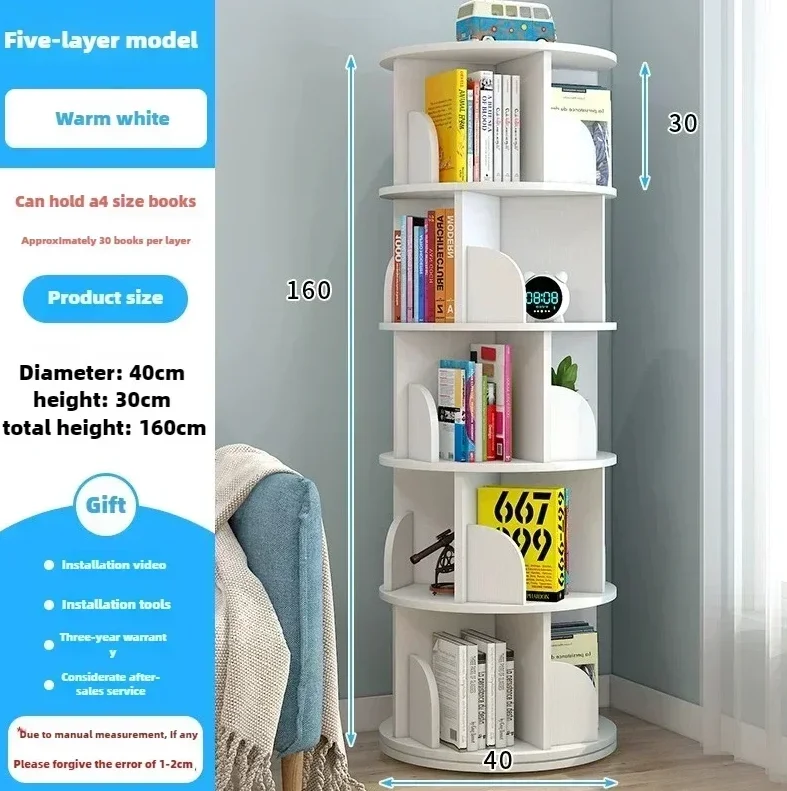 

Book Stand Simple Household Space Saving Simple Landing Student Creative Storage Bookcase Storage Shelf Rotating Bookshelf