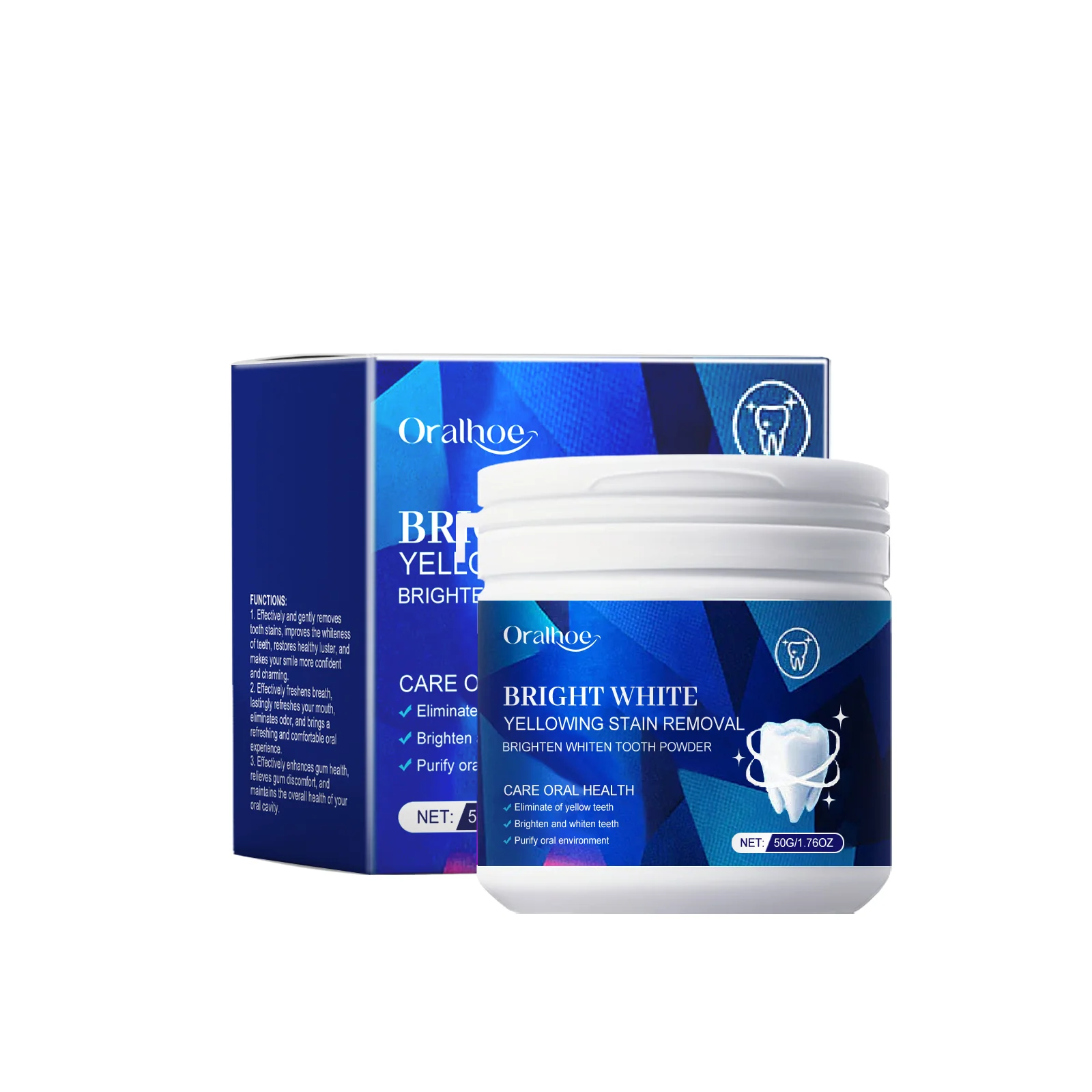 치아 미백 파우더 표백 노란색 치아 얼룩 플라크 제거 구강 냄새 개선 베이킹 소다 치과 색상 교정 파우더