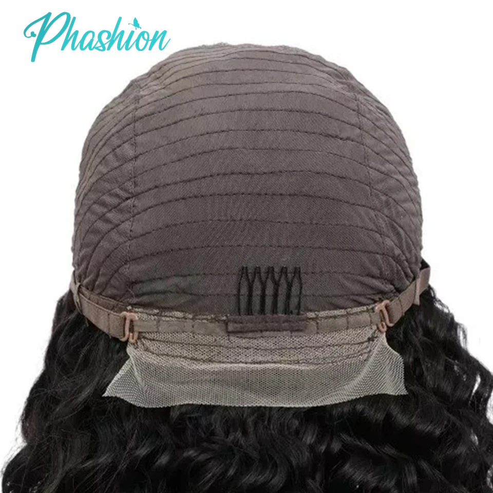 Phashion 13x4 Deep Curly Hd Transparent Lace Front Wigs Pre Plucked For Women 100% Remy Human Hair Lace Frontal Wig Wear And Go