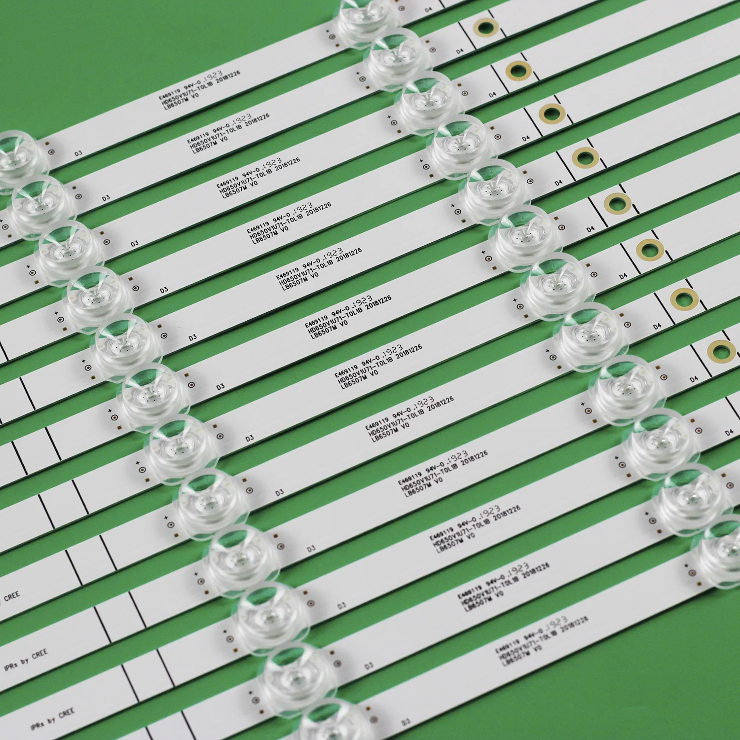 10 قطعة/مجموعة LED قطاع LB6507M LB65084 V0 65H6570F 65H6510G H65B7100 H65B7300 HD650V1U72-T0L1 e469119 94v-0 HD650V1U71-T0L1B HE659XH