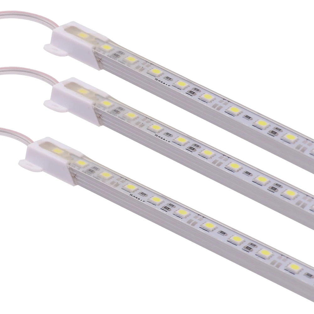 DC 12V LED Bar Lights 50CM 36LEDs High Brightness Hard Rigid LED Strip 5050 Waterproof Tube Light for Home Kitchen Cabinet Decor