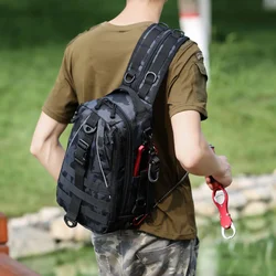 Multifunction Outdoor Hiking Fishing Bag Camouflage Military Fan Tactical Backpack Men Women Camping Travel Riding Chest Bags