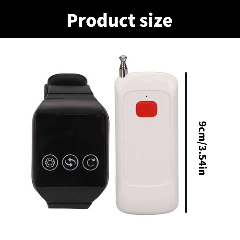 Reloj inalámbrico resistente agua con botón llamada para ancianos, alarma, buscapersonas para cuidador, para enfermería,