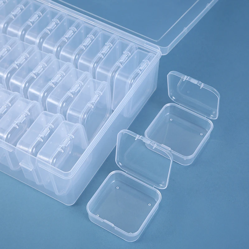 Household Organizer Kit 30PCS Plastic Mini Storage Boxes Large Outer Container  Necklaces Earrings Home Storage Organization ZYF