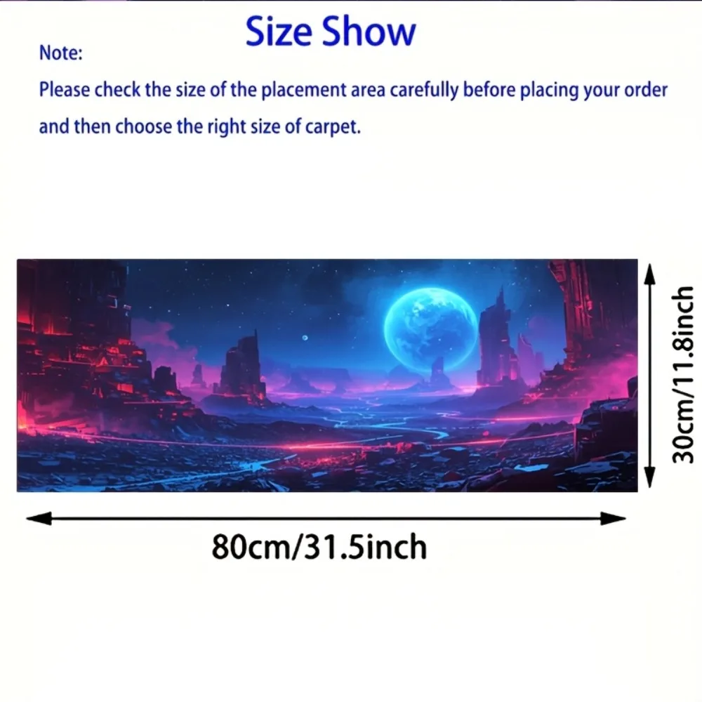 Extra-large gaming and office dual-purpose mouse pad, with ultraviolet sensor neon rubber base desk accessories tapis de souris