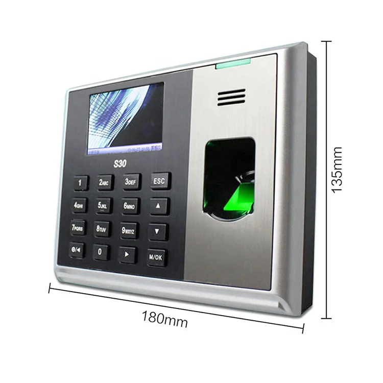 ZK S30 Free Software Staff Employee Time Recorder ZK Teco Fingerprint Biometric Time Attendance Clock System Machine 3200
