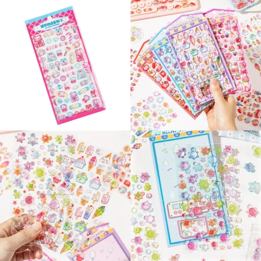 

Small Sticker for Kids & Adults, Reusable Tiny Sticker for Scrapbooking Puffier Sticker Sheets Decorative Sticker