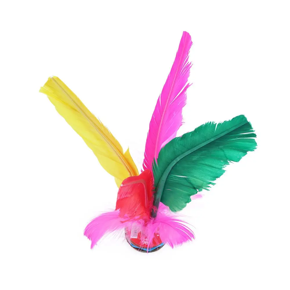 Durable Sports Game Colorful Feathers Chinese Jianzi Sport Training Foot Sports Kick Shuttlecock