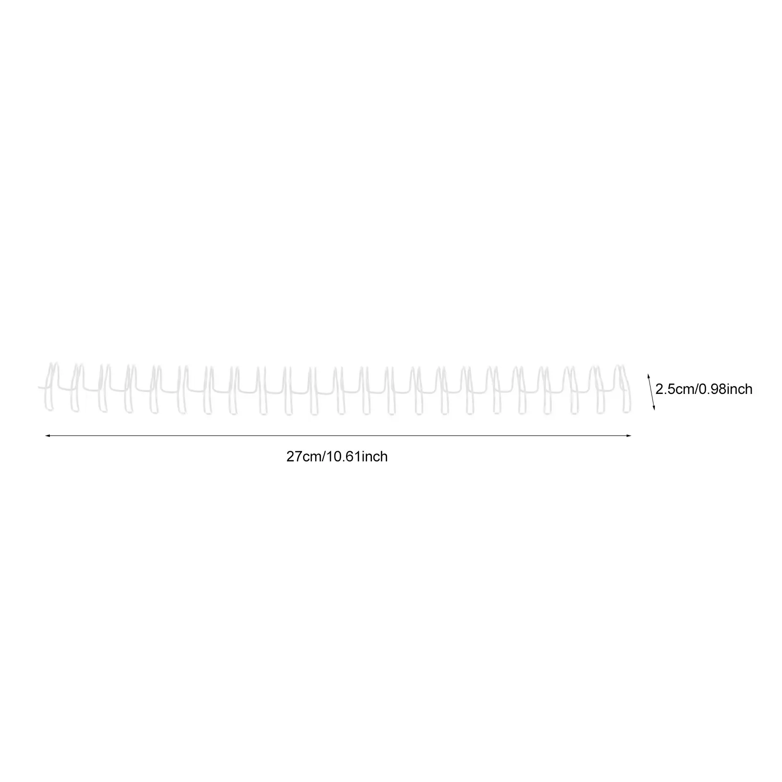 50Pcs Double Loop Wire Binding Rings Metal Spines for Office Universities Accounting Firm Loose-Leaf Spiral Coil Notebook Bind