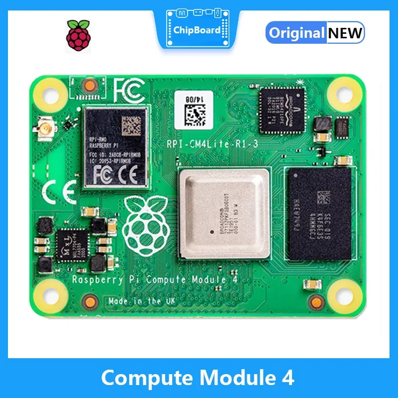 Módulo de computação raspberry pi cm4 4 com 1g/2g/4g/8g ram lite/8g/16g/32g emmc flash opcional suporte wifi/bluetooth cm4 cm3 placa
