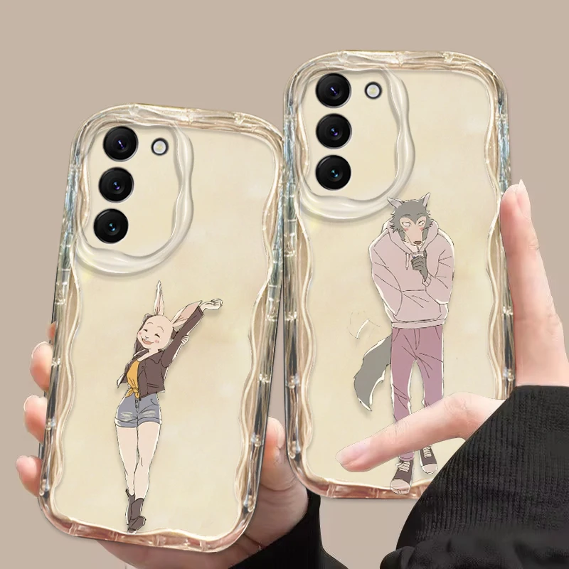 Чехол Beastars Legoshi Haru для S21 S23 S24 Ultra Plus FE A55 A35 A25 A05S A54 A53 A52 A33 A32, волнистое масло