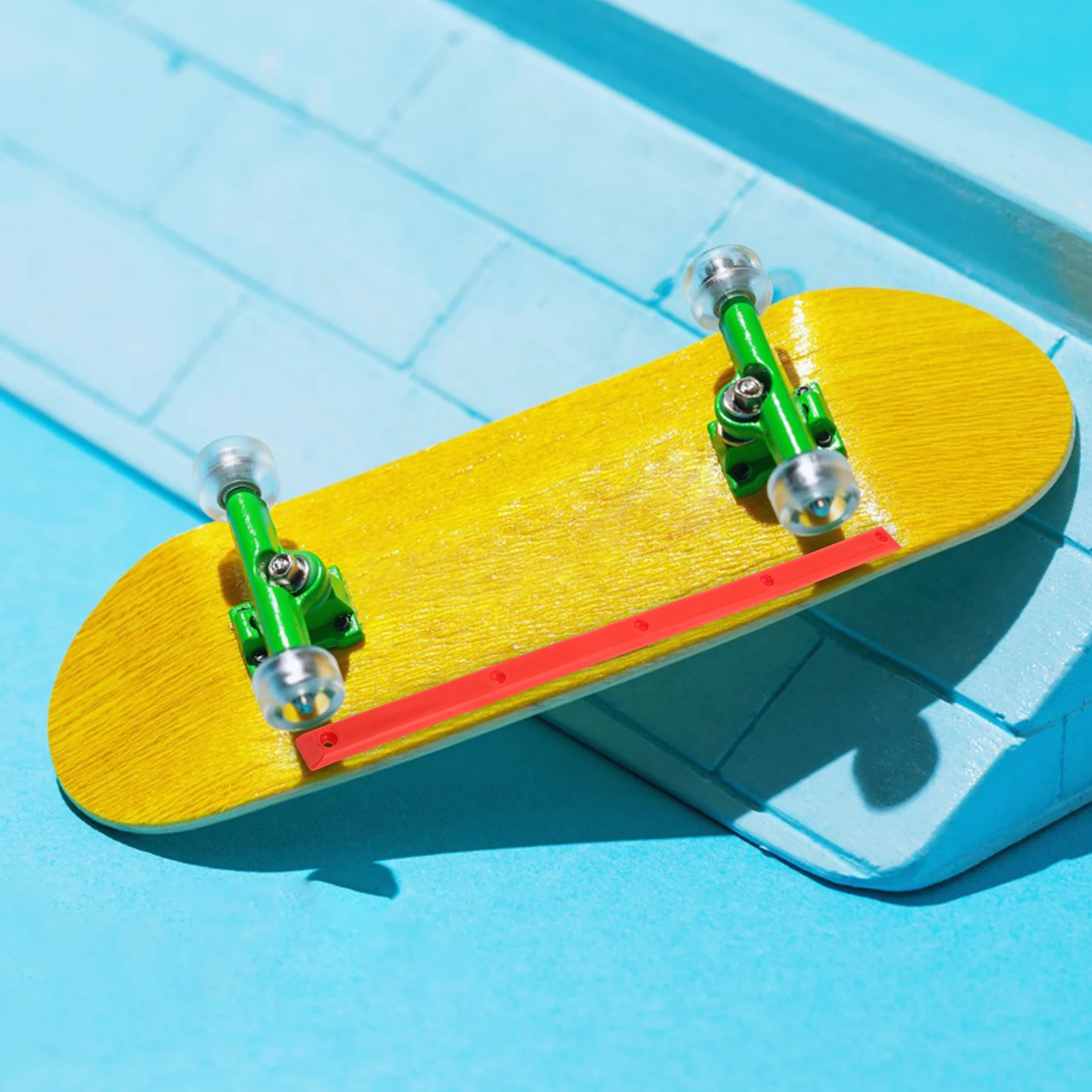 

Skateboard Bumper Abs Rail Guards Plastic Strip Orange Protective Rib Bones Rails