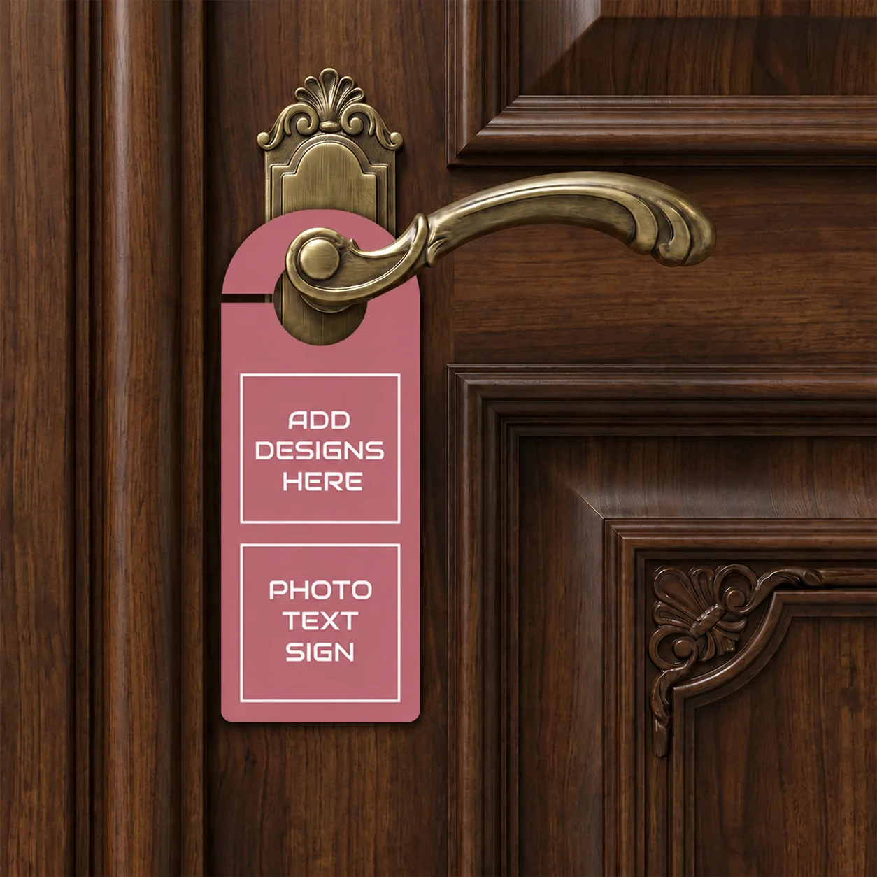 Custom Door Hanger Personalized Double Sided Door Sign with Text Photo Logo for Home Hotel Real Estate Business Advertising - view 6