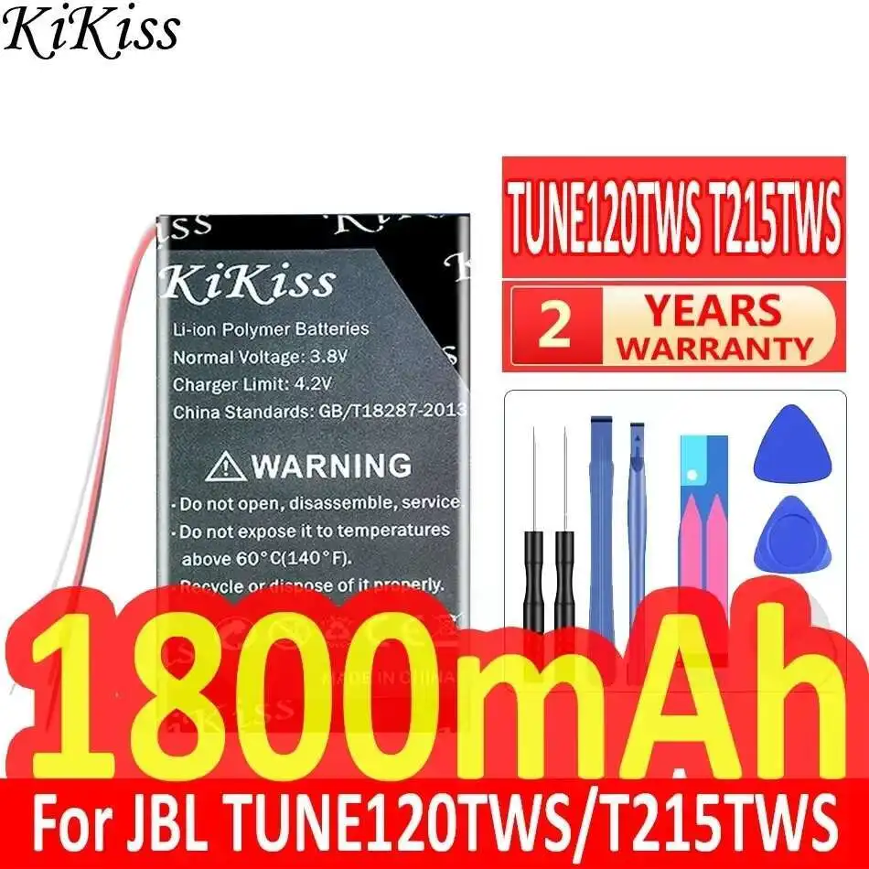 

True Wireless Bluetooth Headphones Battery 1800mAh For Jbl TUNE120TWS T215TWS Bluetooth Earphones 1pc Earphone Battery