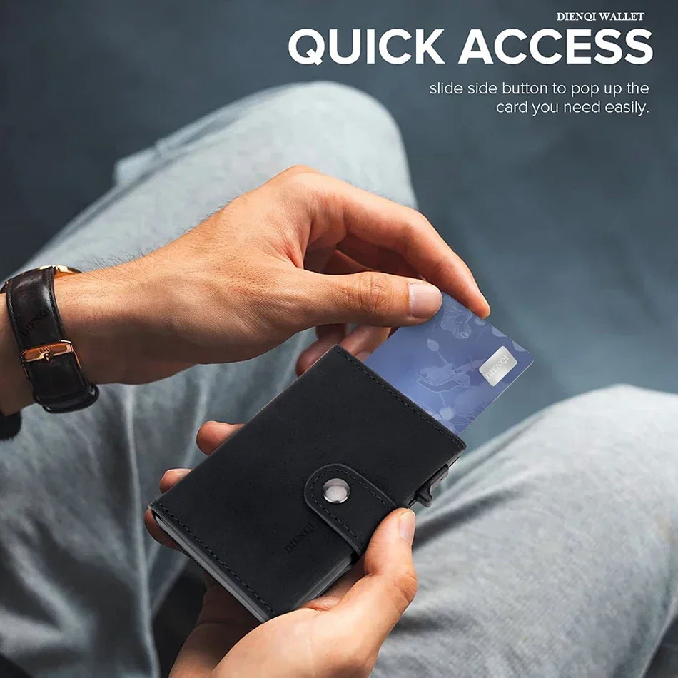 Rfid Leder Airtag Herren Geldbörsen Luxus Kreditkarteninhaber Geldbörsen für Air Tag Tracker Geschenke für Männer Benutzerdefinierte schlanke Geldbörse Geldtasche – Detail 10