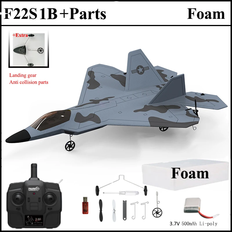 2024 neue F22S 2,4G 4CH 3D6G RC Flugzeug Raptor F22 Kampfflugzeug WLtoys A180 Upgrade Version LED Licht mit Gyroskop Out Tür Spielzeug