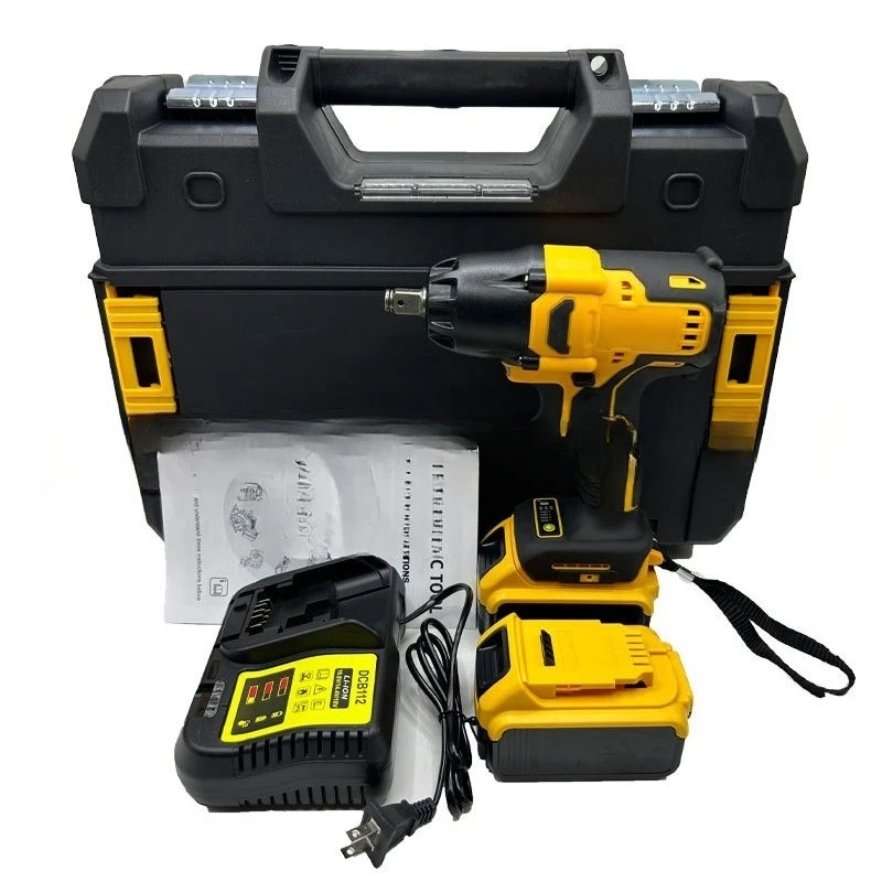 

1200NM 1/2" Brushless Cordless Impact Wrench, 20V Battery, Electric Drill for Car Truck Repair, Power Tool