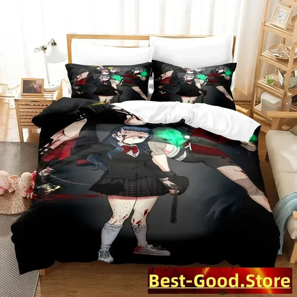 

2023 4-nin wa Sorezore Uso wo Tsuku Printed Bed Set Duvet Cover Pillowcase Bedding Set Linen Sheet Quilt Cover Queen King Size