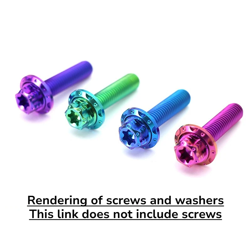 M5 M6 M8 M10 TC4 Titanium Alloy Washers for Refit Modified Bolts, Bikes, Motorcycles And Cars