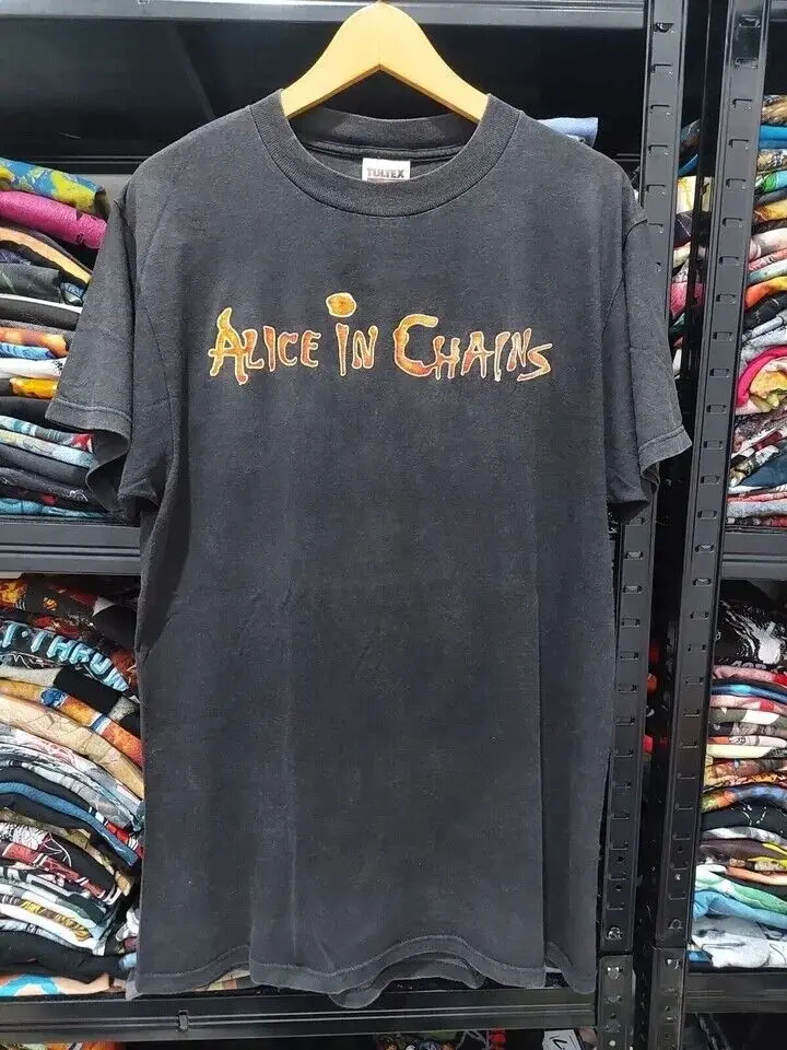 Alice in Chains Band Logo Shirt Black Color Gift Fan Unisex Tshirt Reprint S-5XL