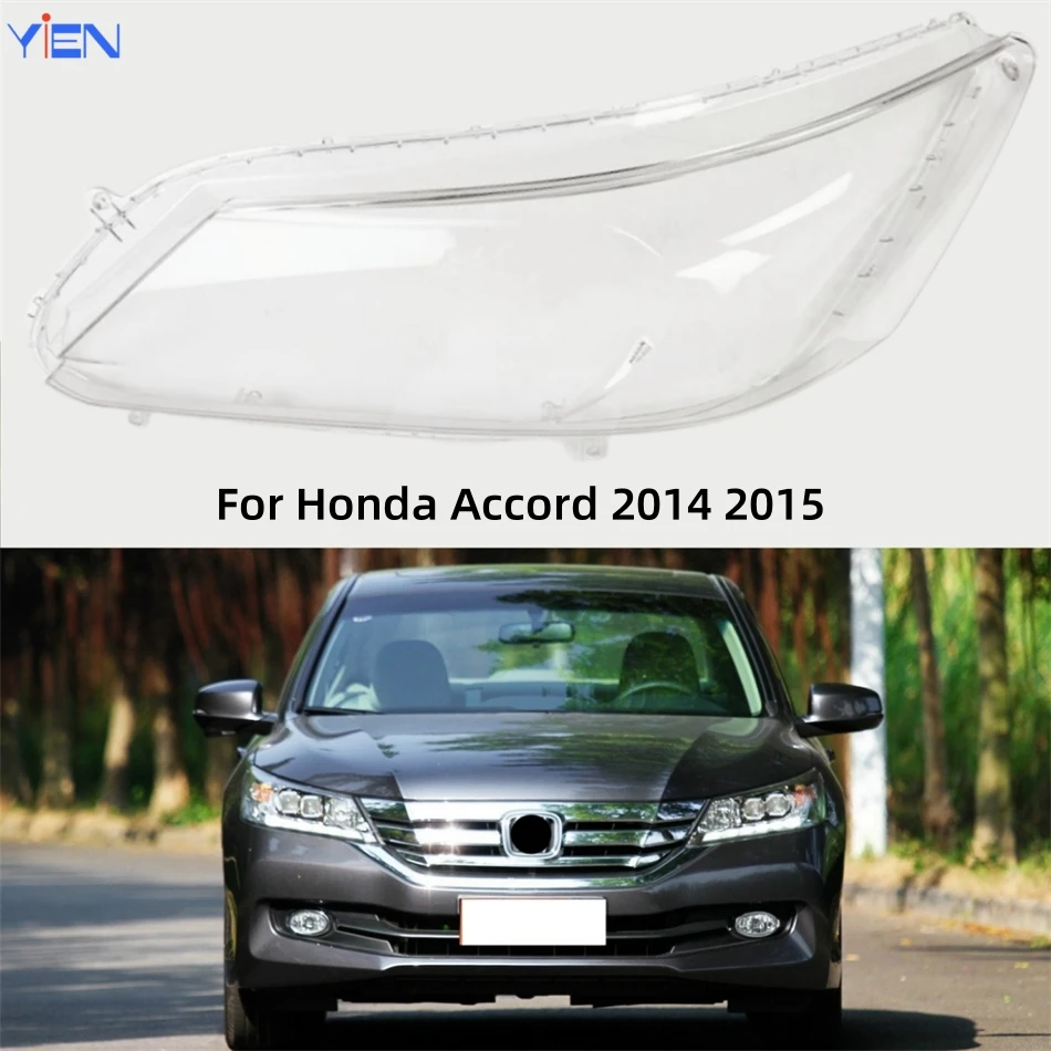 For Honda Accord 9Th Generation 2014 2015 Car Accessories For Cars Transparent Housing Car Lights Shell Headlight Lights Glass