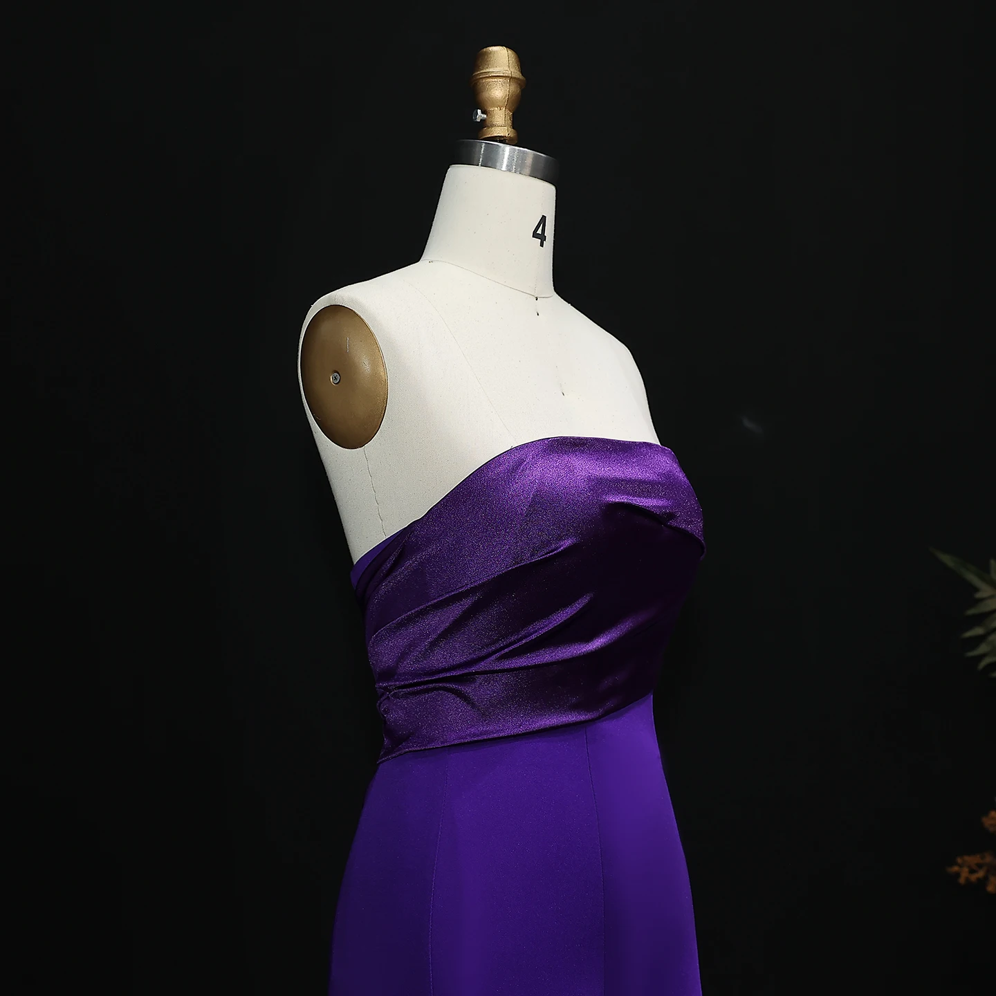 شارون سعيد فستان سهرة أنيق من الساتان حورية البحر مع ذيل بدون حمالات ثنيات للنساء رداء حفلات الزفاف SF064 مخصص