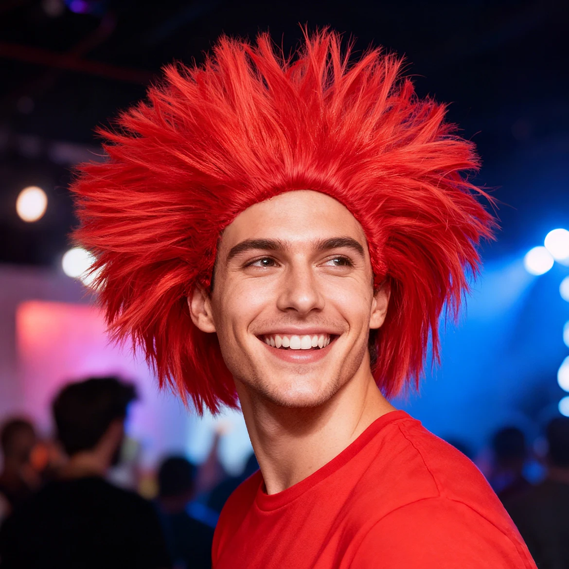 

Synthetic Short Straight Cosplay Wig, Fluffy And Fun Wig, Suitable For Party And Halloween Dress Up Wig