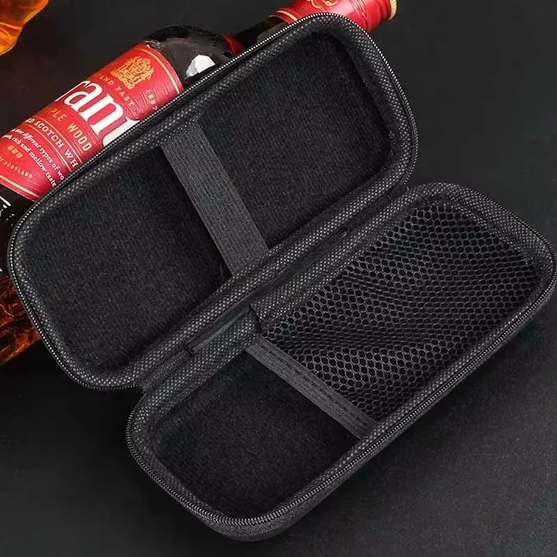 6-Count Portable Cigar Case Lightweight Travel Humidor Bag Padded Storage For Premium Cigars Essential Outdoor Smoking Accessory