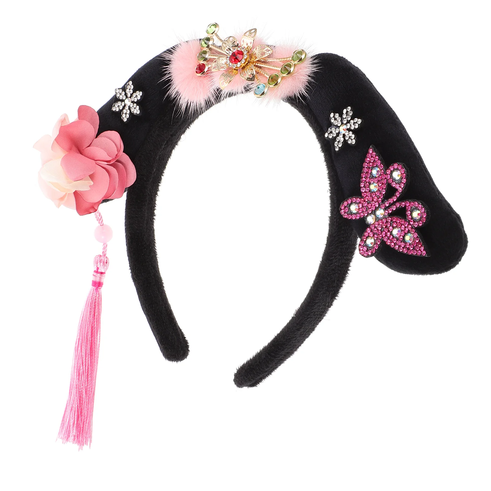 

Tassel Headband Decorative Hair Hoop Female Hairbands Lace Elegant Party Ceremonies Banquet Zinc Alloy Lightweight Accessories