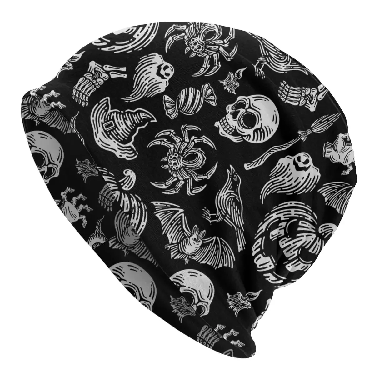 Skull Skulls Outdoor Thin Hats Dark Background Bonnet Special Skullies Beanies Caps