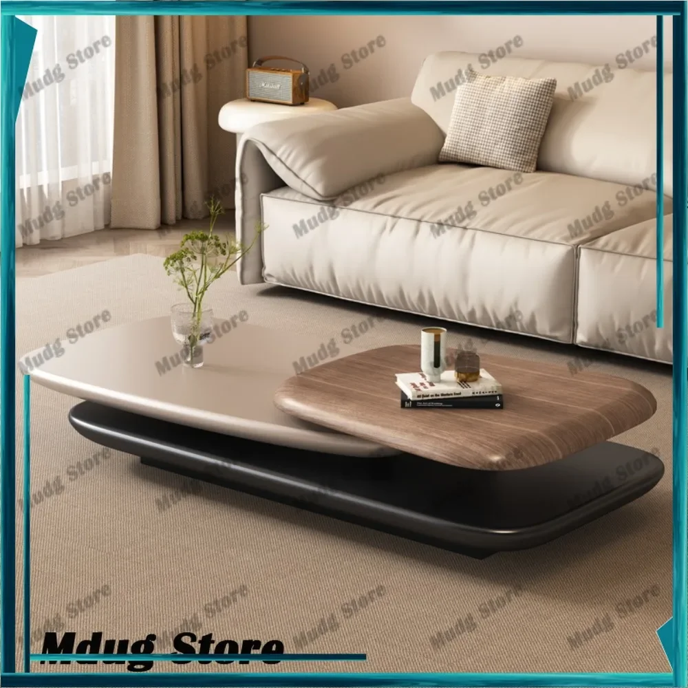 Unique Irregular Coffee Tables Books Aesthetic Nordic Glam Coffee Tables Rotate Design Wohnzimmer Tisch House Accessories