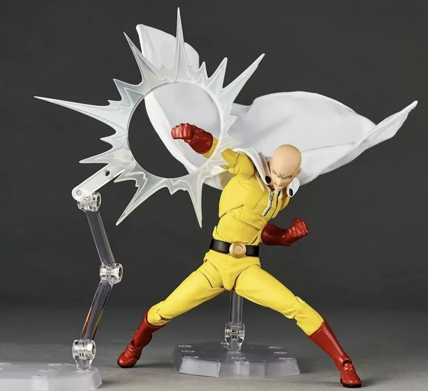 متوفر في المخزون One Punch Man Saitama مذهلة Yamaguchi Revoltech Saitama أنيمي عمل جمع أرقام نموذج اللعب هدايا عيد الميلاد