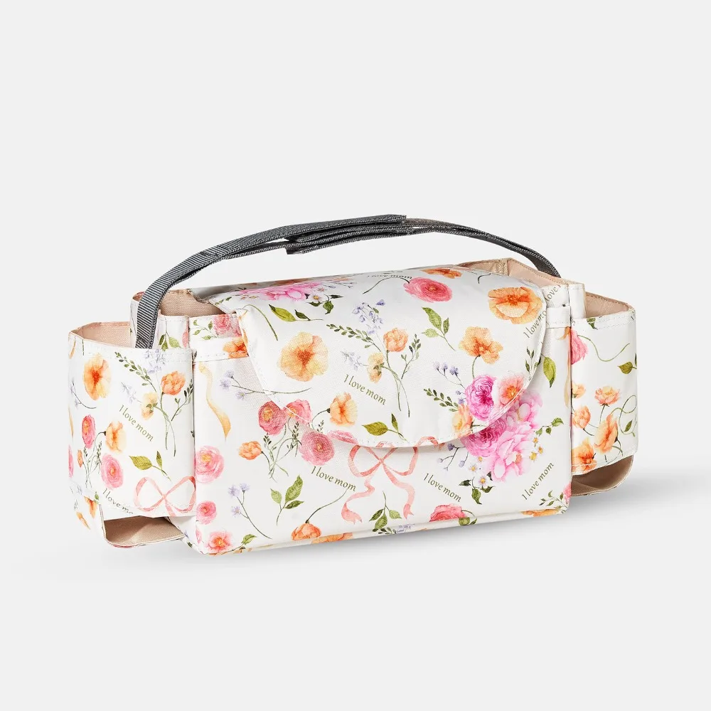 Multifunctional Baby Stroller Bag Waterproof with Multiple Pockets Stroller Storage Hanging Bag Mom Handbag Large Capacity