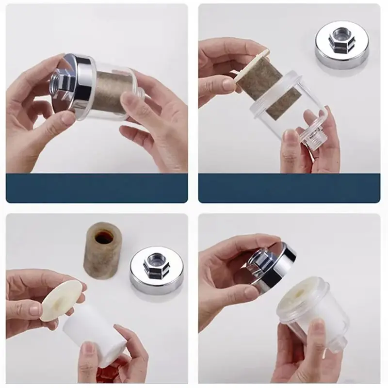 T27C Universal Faucet Filter Water Outlet Purifier Kit PP Cotton High Density Household Kitchen Bathroom Shower System