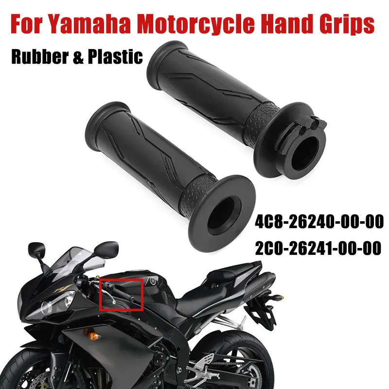 For Yamaha R6 YZF-R6 YZF-R1 Motorcycle Hand Grips 7/8 inch 22mm Rubber Throttle Turn Grip Settle Handle Bar Grips