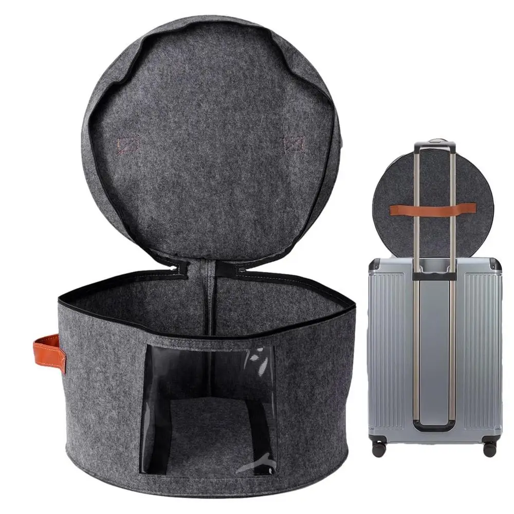 Large Capacity Storage Box with Zippered Lid Multi Function Hat Storage Bucket Clothes Travel Case Storage Bins