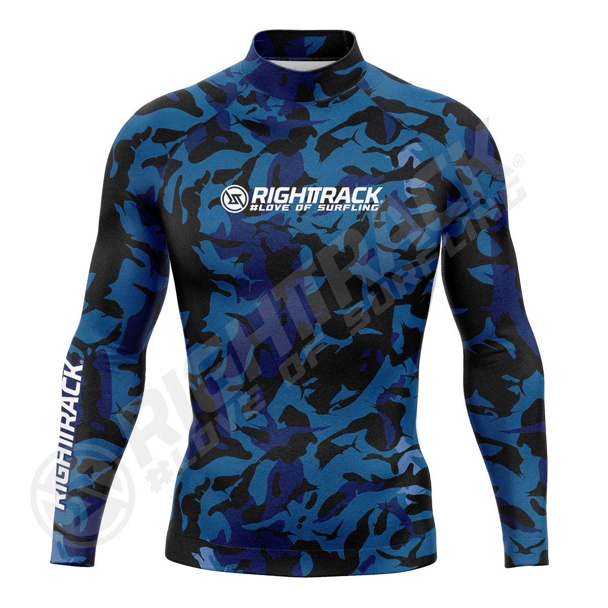 HotSale Rashguard męskie topy surfingowe lato UPF50 + druk cyfrowy Lycra stroje kąpielowe kostiumy kąpielowe RIGHTTRACK odzież do sportów wodnych
