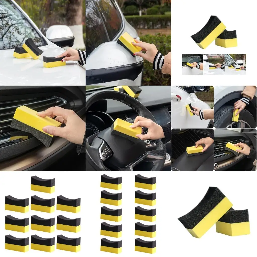 10Pcs Car Waxing Sponge Polish Pads EVA Buffing Wipe Polisher Car Home Clean