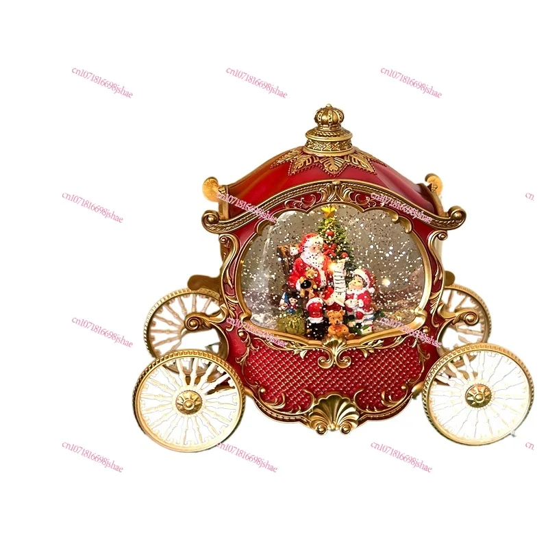 2025 Christmas Gift Crystal Ball Light Music Box Christmas Tree Pumpkin Carriage Candle