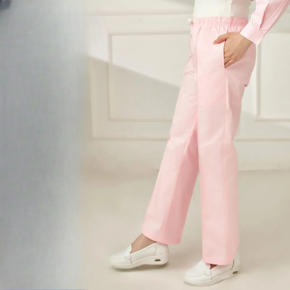

Nurse Pants Elastic Belt Rope White Pink Blue Summer Thin Work Pants Doctor Pants Winter Thickened Nurse Pants