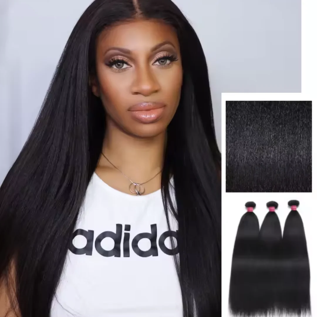 30 36 นิ้วตรงผมมนุษย์รวมกลุ่ม 12A บราซิลดิบผมรวมกลุ่มผมมนุษย์ Hair Extensions สําหรับผู้หญิงสีดํา