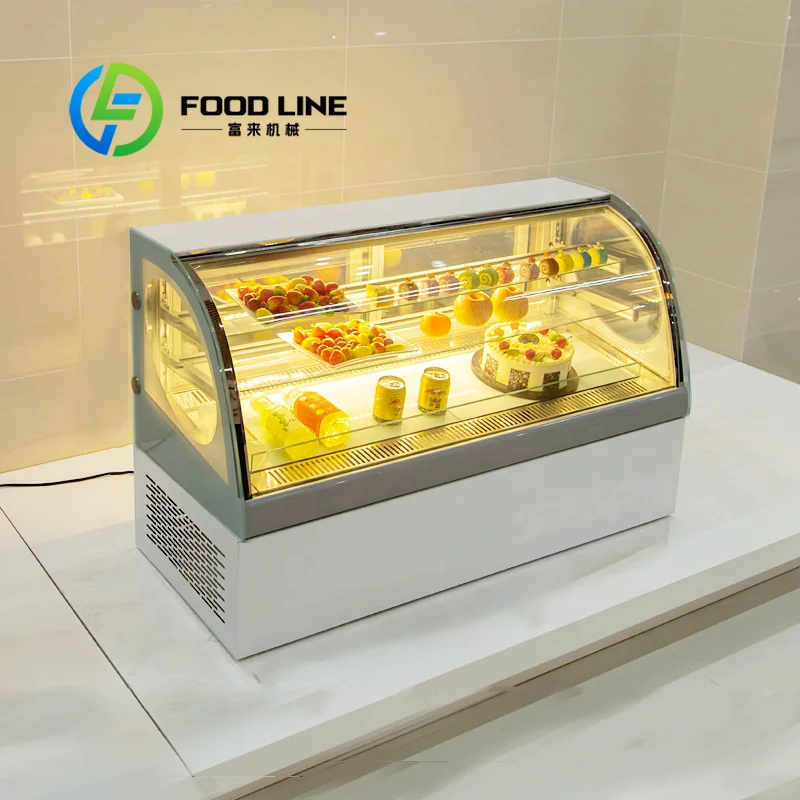 Commercial Cake Showcase Detachable Stainless Racks Same As Glass Bakery Display Cooler Allow Flexible For All Kinds Of Bakery