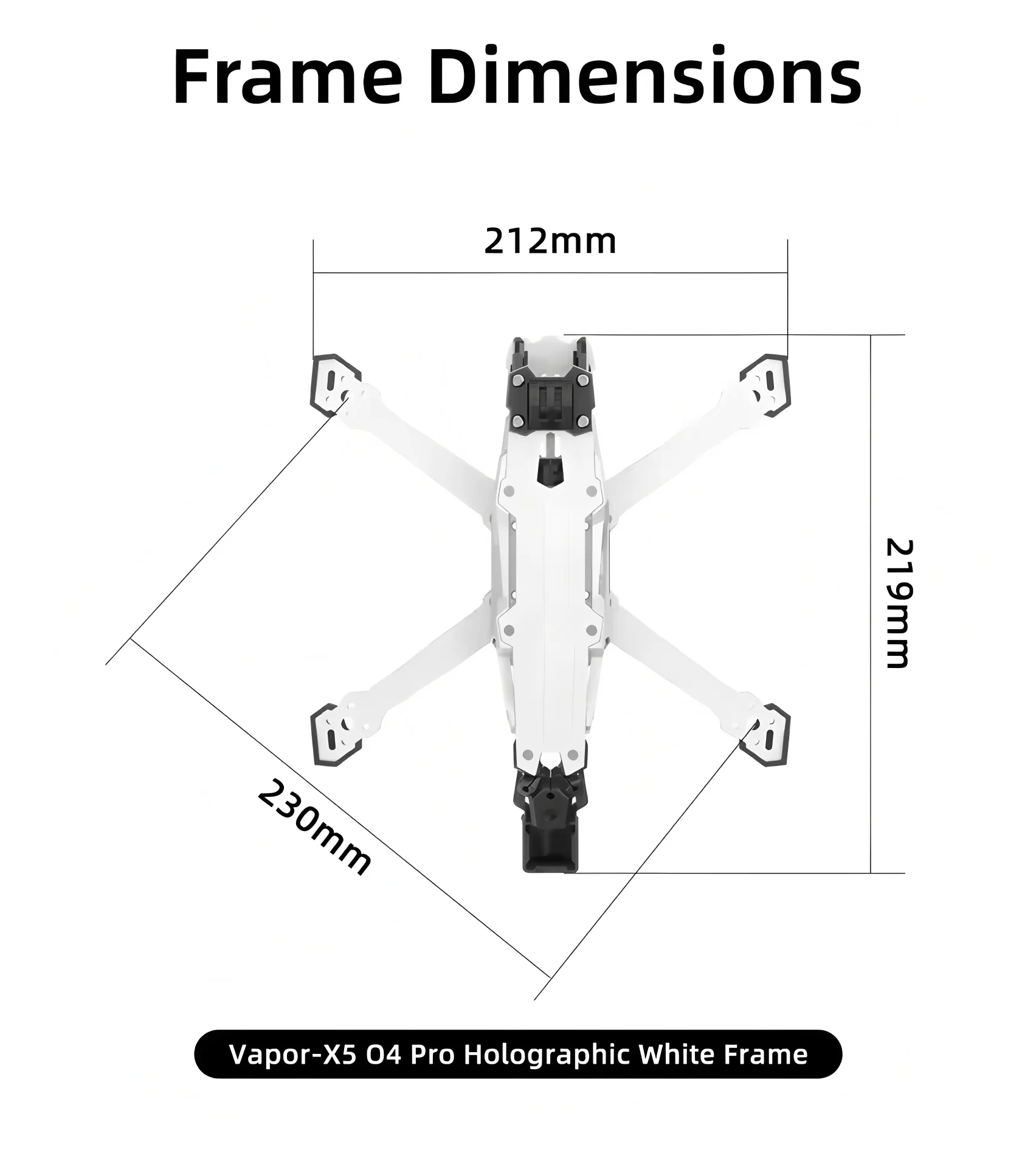 GEPRC Vapor D5/x5/x6 O4 Pro Frame 5 6inch Drone Carbon Fiber RC FPV Quadcopter Helicopter Replacement Accessories Parts view 5