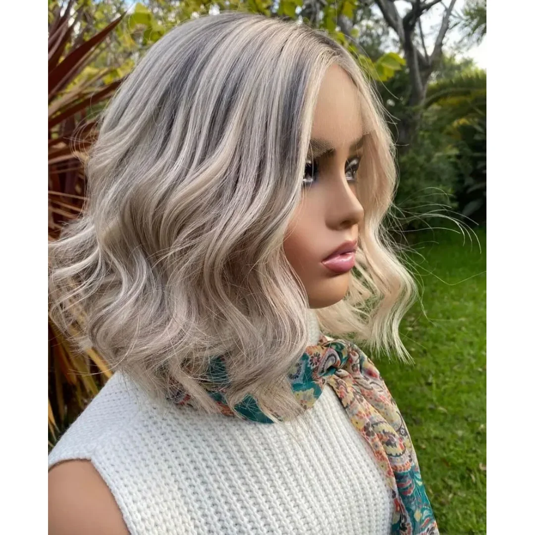 Glueless Natural Ombre Blond Body Wave Hair Wig 150 Density 13x4 Lace Front with Baby Hair Pre-Plucked 100% Human Hair