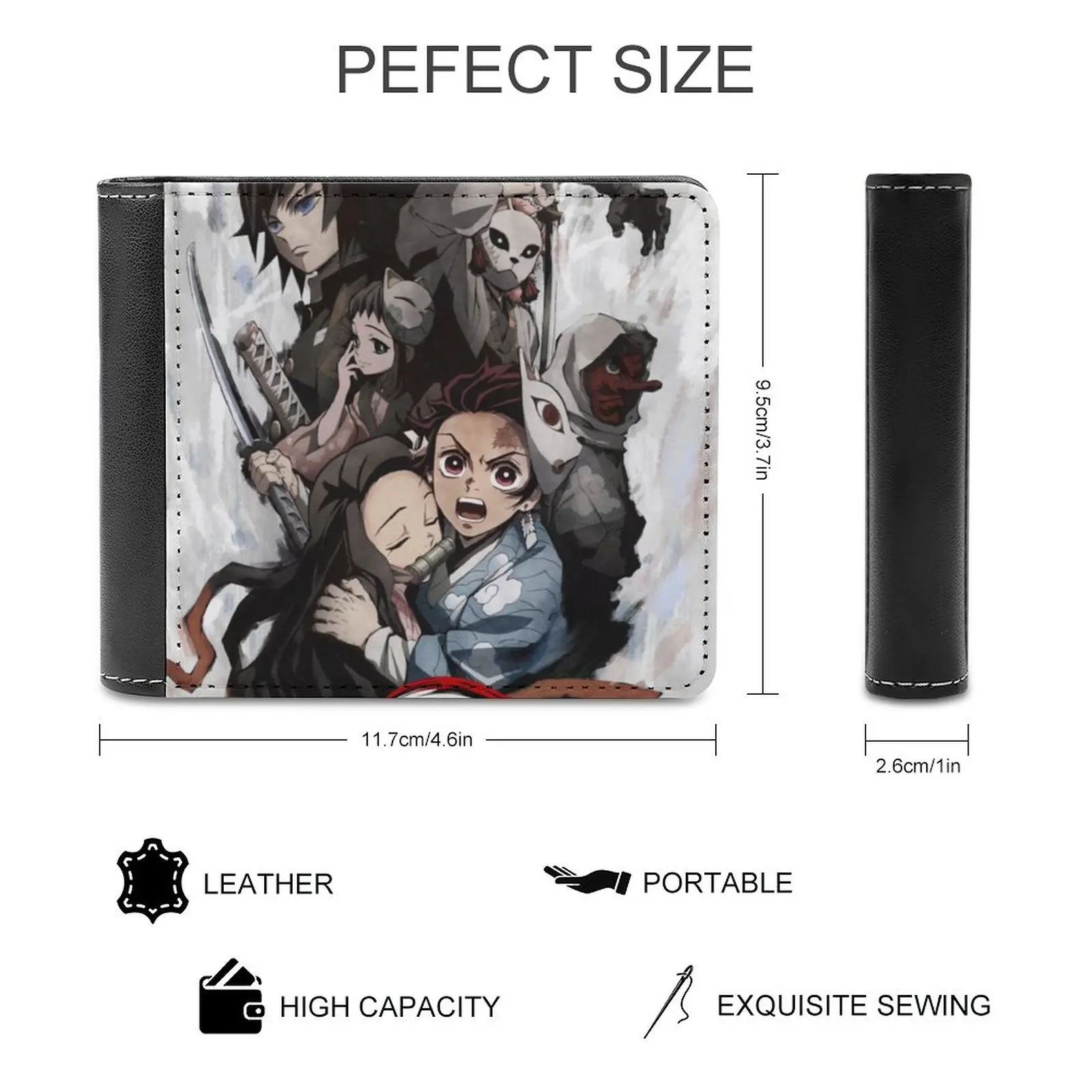 Sibling's Bond Men's Wallet Purses Wallets New Design Dollar Price Top Men Leather Wallet Kimetsu No Yaiba Anime Tanjiro Manga