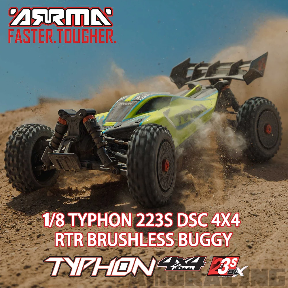 

ARRMA 1/8 TYPHON ARA4306V4 2S 3S BLX 4X4 RTR DSC BRUSHLESS SCALE RC Electric Remote Control Model Car Buggy Children's Toys