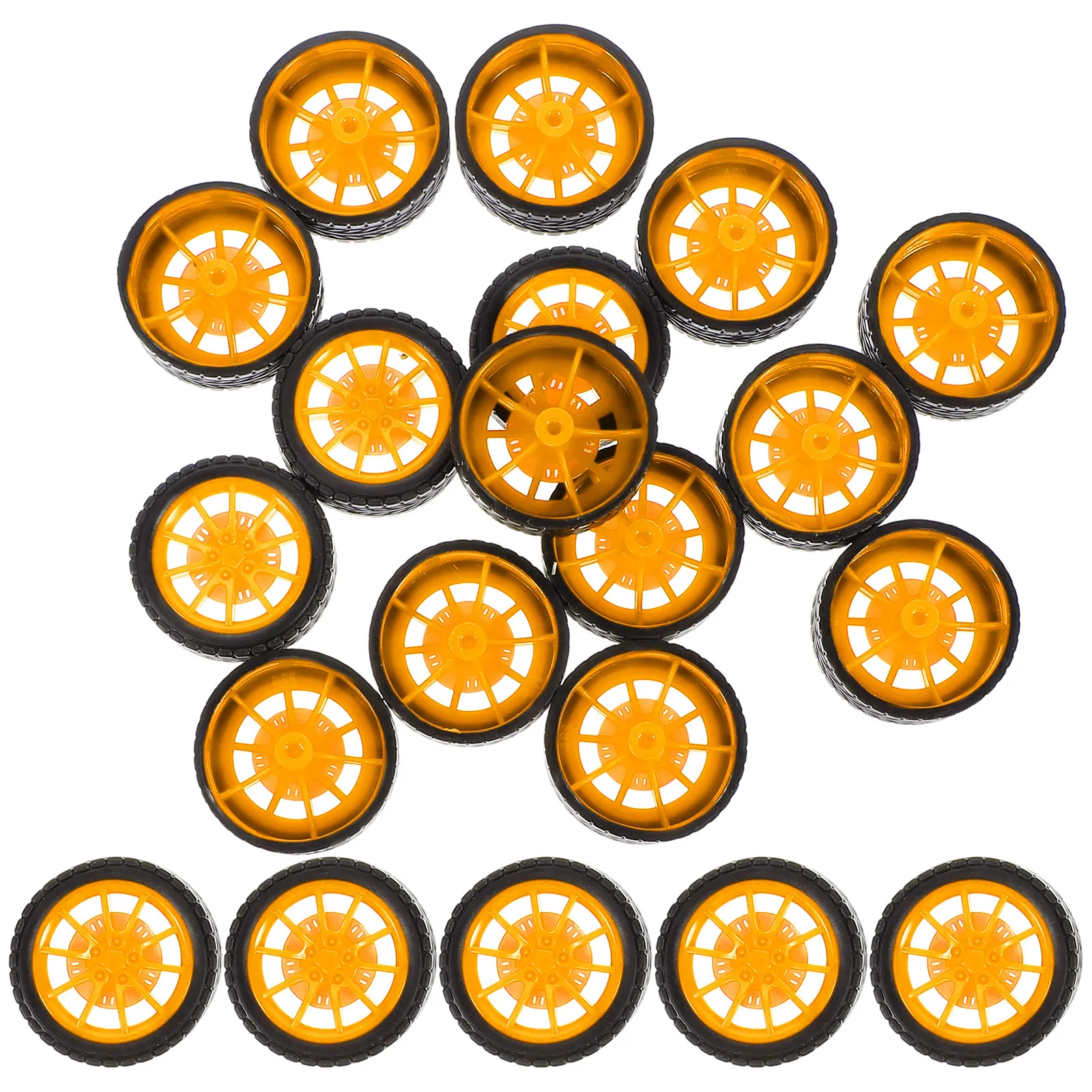 

20Pcs Stable Rubber Wheels for Kids DIY Car Truck Train Models Replacement Parts Craft Supplies Hands-on Learning Wheels Science